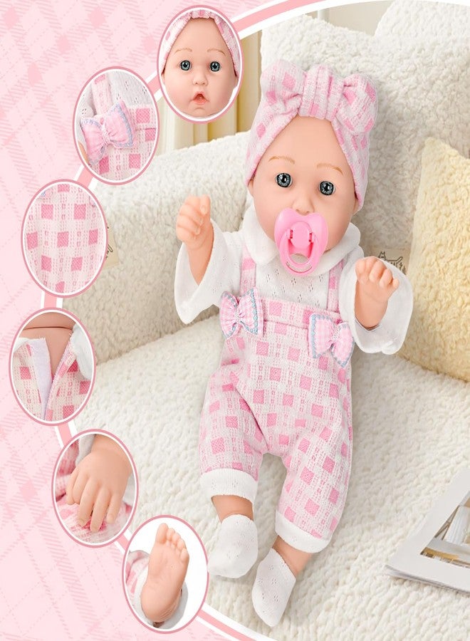 DOTVOSY 12" Girl Baby Doll Playset with Accessories and Clothes in Gift Box for Little Girls,12 Inch Small Realistic Baby Dolls Pacifier Bottle Pretend Baby Care Toy Set for Child Toddler 3+ Gift Collection - Image 4